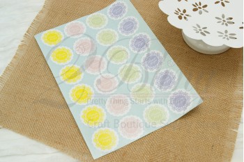 Stickers, Doilies "Present for you" (3 sheets/ 72 individual stickers)